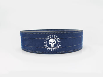 13MM LEVER BELT BUNDLE - NAVY LEATHER FEEL BELT AND BLACK BUCKLE